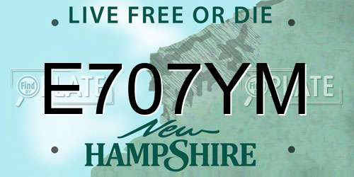 E707YM New Hampshire License Plate