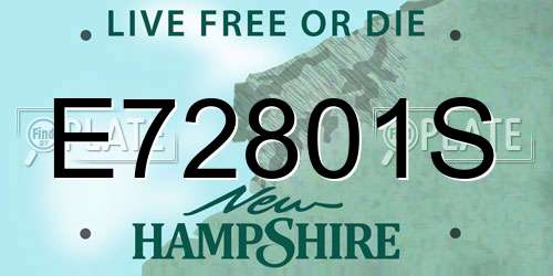 E72801S New Hampshire License Plate