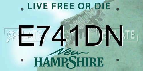 E741DN New Hampshire License Plate