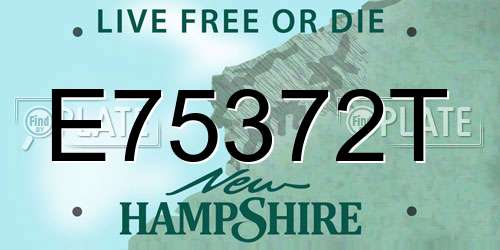 E75372T New Hampshire License Plate