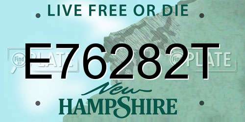 E76282T New Hampshire License Plate
