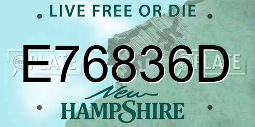 E76836D New Hampshire License Plate