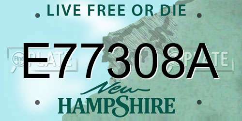 E77308A New Hampshire License Plate