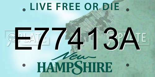 E77413A New Hampshire License Plate