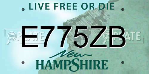 E775ZB New Hampshire License Plate