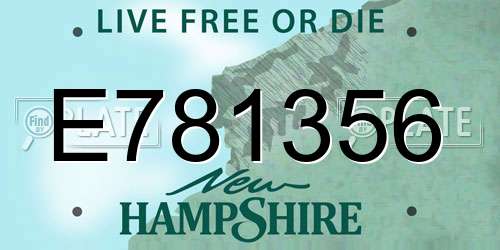 E781356 New Hampshire License Plate