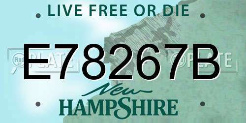 E78267B New Hampshire License Plate