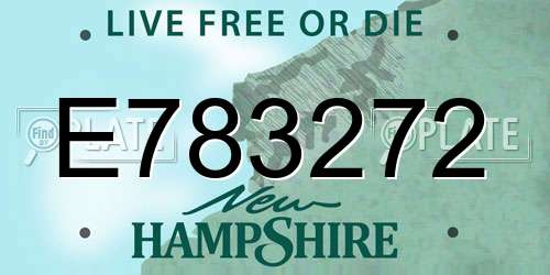 E783272 New Hampshire License Plate