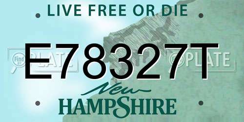 E78327T New Hampshire License Plate
