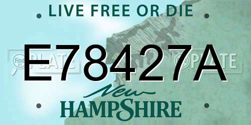 E78427A New Hampshire License Plate
