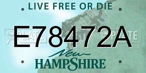 E78472A New Hampshire License Plate
