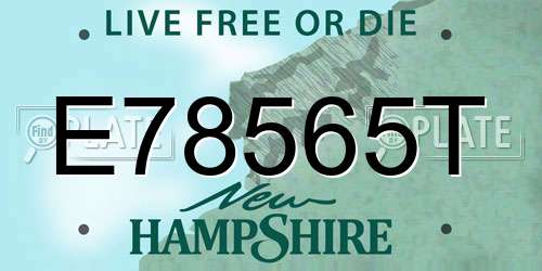 E78565T New Hampshire License Plate