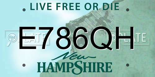E786QH New Hampshire License Plate