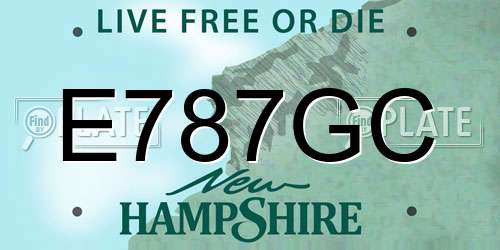 E787GC New Hampshire License Plate
