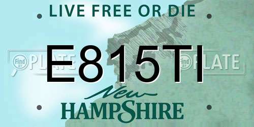 E815TI New Hampshire License Plate