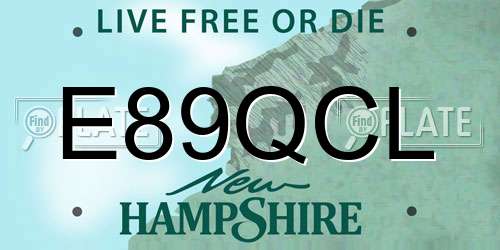 E89QCL New Hampshire License Plate