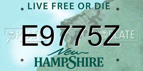 E9775Z New Hampshire License Plate