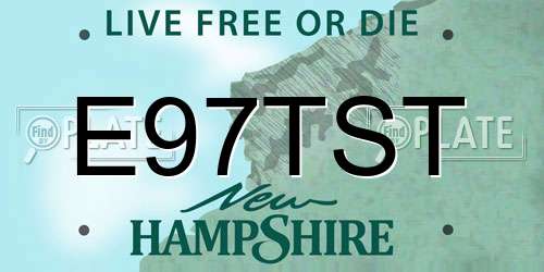 E97TST New Hampshire License Plate