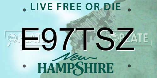 E97TSZ New Hampshire License Plate