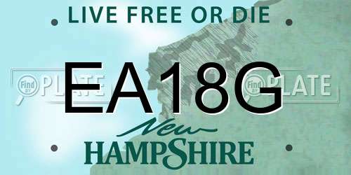 EA18G New Hampshire License Plate