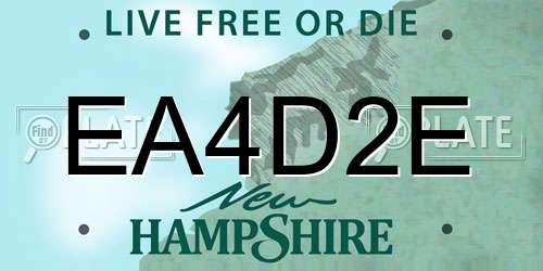 EA4D2E New Hampshire License Plate