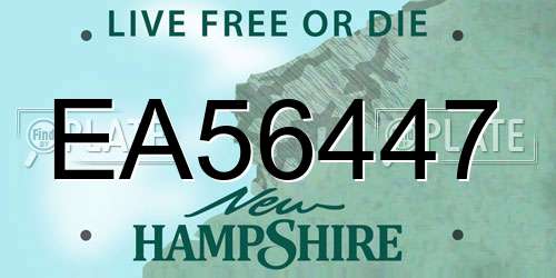 EA56447 New Hampshire License Plate