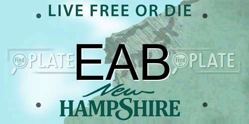 EAB New Hampshire License Plate