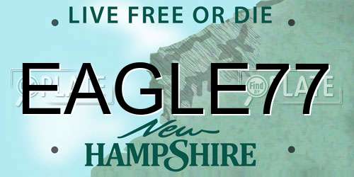 EAGLE77 New Hampshire License Plate