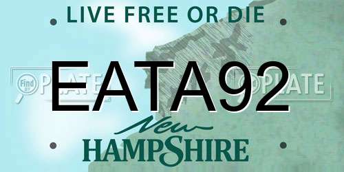 EATA92 New Hampshire License Plate