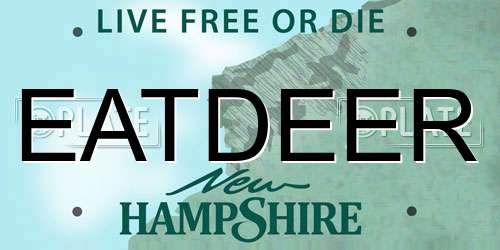 EATDEER New Hampshire License Plate