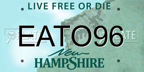 EATO96 New Hampshire License Plate
