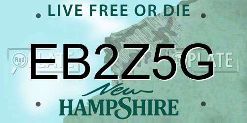 EB2Z5G New Hampshire License Plate