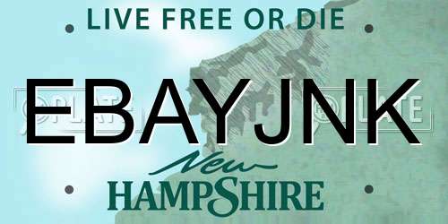 EBAYJNK New Hampshire License Plate