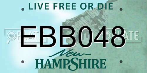 EBB048 New Hampshire License Plate