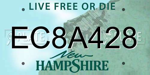 EC8A428 New Hampshire License Plate
