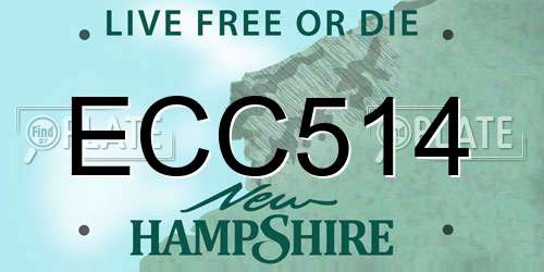 ECC514 New Hampshire License Plate