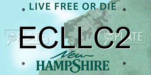 ECLLC2 New Hampshire License Plate