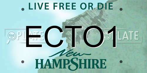 ECTO1 New Hampshire License Plate