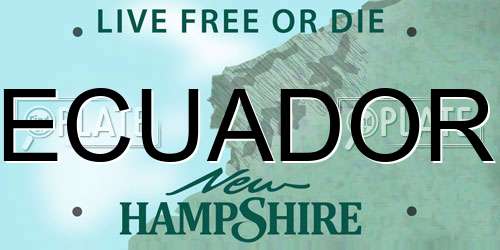 ECUADOR New Hampshire License Plate