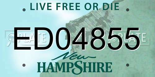 ED04855 New Hampshire License Plate