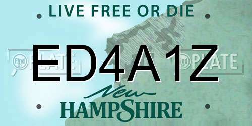 ED4A1Z New Hampshire License Plate