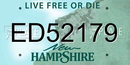 ED52179 New Hampshire License Plate