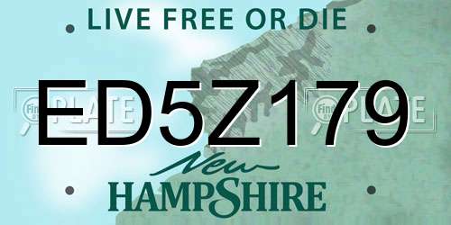ED5Z179 New Hampshire License Plate