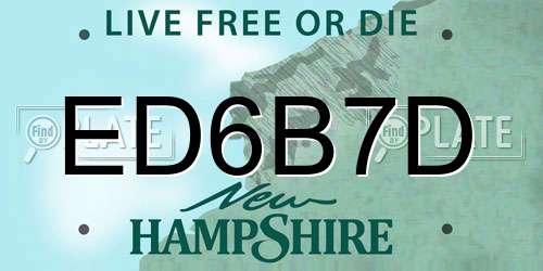ED6B7D New Hampshire License Plate
