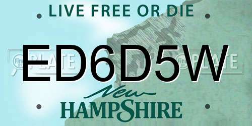 ED6D5W New Hampshire License Plate