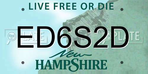 ED6S2D New Hampshire License Plate
