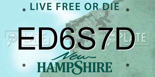 ED6S7D New Hampshire License Plate