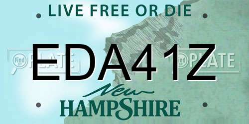 EDA41Z New Hampshire License Plate