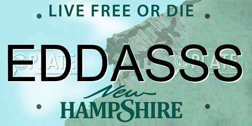 EDDASSS New Hampshire License Plate