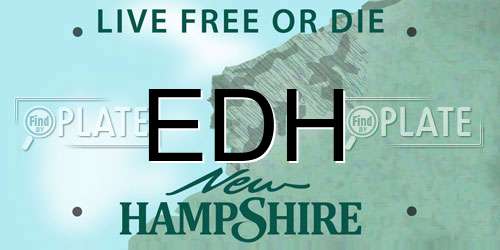 EDH New Hampshire License Plate